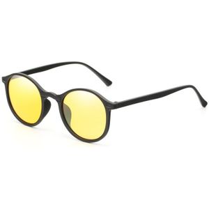 Yooske Nachtzicht Gepolariseerde Zonnebril Mannen Vrouwen Kleine Ronde Goggles Geel Zonnebril Driver Night Rijden UV400 Eyewear