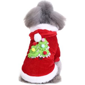 Huisdier Rode Polyester Beer Patroon Kerst Stijl Kostuum voor Kleine Middelgrote Honden Puppies Winter Kostuum