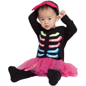 Umorden Baby Peuter Skeleton Bones Kostuum Rompertjes Jumpsuit Voor Baby Meisjes Halloween Verjaardag Jaar Party Fancy Dress