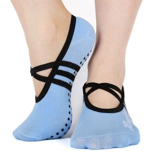 Yoga Sokken Vrouwen Ronde Kop Backless Katoen Antislip Bandage Sport Sokken Ventilatie Pilates Ballet Sokken Dans Sok Slippers