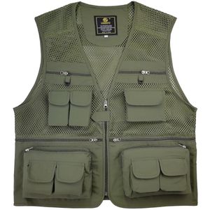 Vissen Jas Sneldrogend Mesh Vestt Multi-Pocket Mesh Vest Outdoor Vest Multi Pocket Zomer Mesh vest