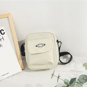 Vrouwen Canvas Schoudertas Kleine Koreaanse Mode Katoenen Doek Messenger Crossbody Tas Voor Vrouwen Portemonnee Telefoon Portemonnee Vrouwelijke Handtassen