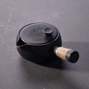 LUWU zwart servies keramische kyusu theepot chinese thee pot drinkware 500ml