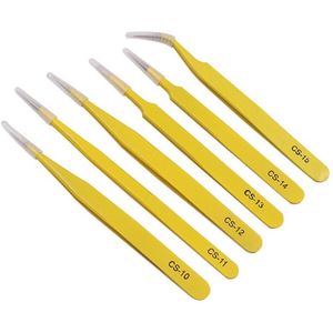 Rvs Gebogen/Straight/Prong Pincet Haar Beauty Schuine Puller Geschikt Voor Elektronica Telefoon Reparatie