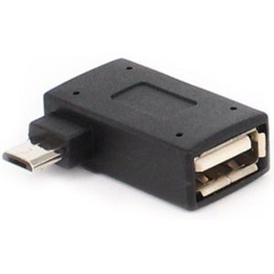 Converter USB 2.0 Host Micro Links/Rechts Hoek 90 Graden OTG Adapter Voor Telefoon/tablet