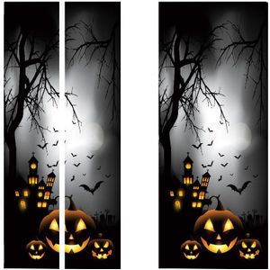 3D Classic Halloween Monster Deur Sticker Zelfklevende Slaapkamer Muurstickers Muurschildering Behang Muursticker