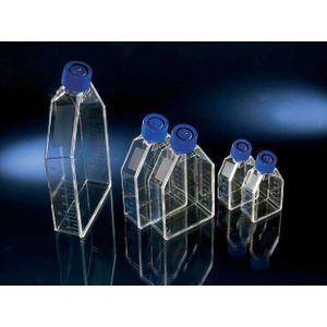 Celkweekkolf Mobiele Tissue Glas Cultuur Kolf Met Schuine Schroef Cap Gebogen Hals