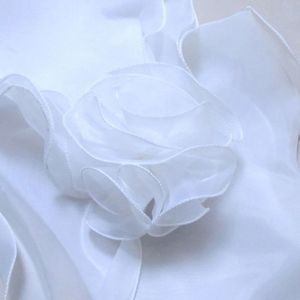 Witte Elegante Bloem Multi Layer Tulle Sjaal Bruiloft Wrap Bridal Chiffon Korte Jas Fairy Huwelijk Accessoires