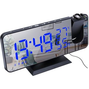Elektronische Wekker Digitale Plafond Projector Klok Met Thermometer Kalender Led Usb Fm Radio Voor Snooze Projectie Functie