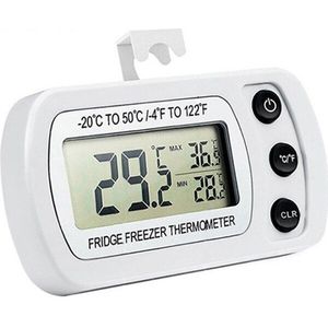 Waterdichte Digitale Koelkast Thermometer Max/Min Opnemen Functio Met Grote Lcd Display Magneet Haak