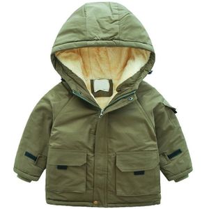 Winter Mode Rits Hoodie Dikke Katoenen Casual Kleding Pure Kleur Lange Mouwen Baby Jongens & Meisjes Jassen Kinderen Warm jassen