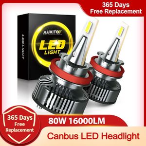 H4 Led H11 H8 9005 9006 HB3 9003 9012 H7 Led Koplamp Lamp Canbus Autolichten 16000LM 80W 6500K 12V 24V Auto Lamp Geen Radio Noise