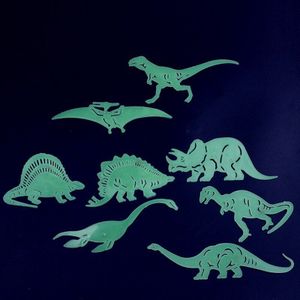 9/8Pcs Glow In The Dark Dinosaurus Lichtgevende Stickers Stereo 3D Tl Muurstickers Fun Sticker Voor Kids fping