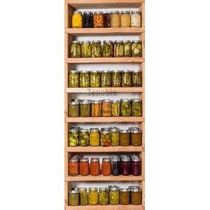 Deur Stickers Opslag Plank Pantry Blik Muurschilderingen Waterdichte Pvc Zelfklevende Woondecoratie Stickers Deur Decor Home