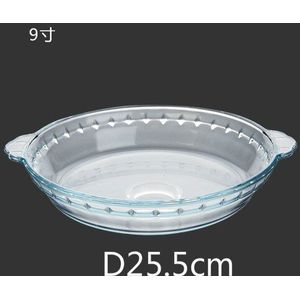 Hittebestendig Glas Plaat Verdikte Gehard Salade Vis Plaat Huishoudelijke Ronde Servies Transparant Magnetron Schotel Mx8031203