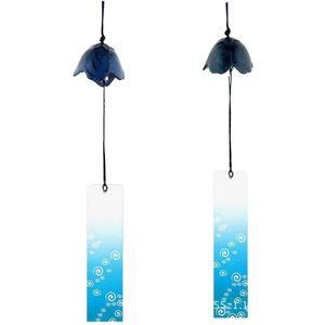 2 Stuks Japanse Furine Wind Chime Nambu Gietijzeren Iwachu Bell Bloem-Vormige