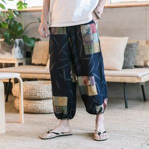 Ewq/Heren Broek Lente Mode Comfortabele Katoenen Linnen Trouers Enkellange Broek Voor Mannelijke En vrouwelijke 19H-a229