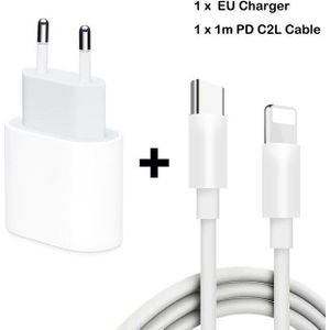 Pd 18W 9V/2A Usb C Kabel Snel Opladen Voor Iphone 12 11 11Pro Max Xr Xs 8 Plus Ipad Air Macbook Charger Adapter Lightning Kabel