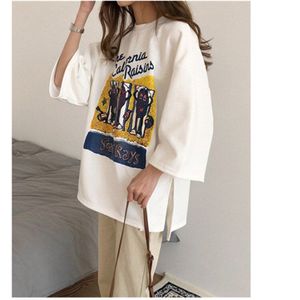 Vrouwen Tops Losse T-shirts Женские Футболки Vrouw T-shirt Harajuku Tees Oversized + Kleding + Vrouwen Camisetas Mujer Half Mouw