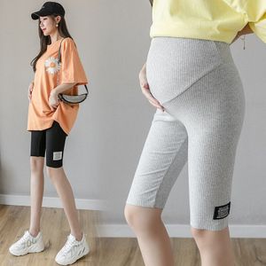 Zomer Moederschap Half Legging Hoge Taille Buik Skinny Potlood Legging Voor Zwangere Vrouwen Sport Zwangerschap Korte Legging