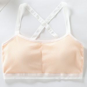 5 Pcs Kinderen Mammacare Effen Kleur Meisje Beha Tiener Jong Ondergoed Kids Meisjes Crop Afneembare Vest Puberteit Tube Top