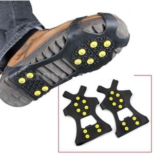 10 Studs Anti-Slip Sneeuw Ijs Klimmen Schoen Spikes Grips Crampons Cleats Overschoenen 1 Pairs