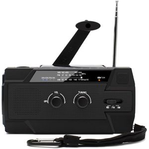 4000Mah Solar Radio Outdoor Draagbare Nood Radio Heldere Camping Licht Mobiele Externe Batterij Solar Powerbnak