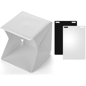 Draagbare Diy Led Studio Light Box 6000K Mini Opvouwbare Fotografie Accessoires Tent Met Zwart Wit Achtergronden Usb Power Video