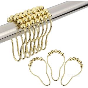 Douchegordijnen voor tuin zwart gouden decoratie douchegordijn, polyester stof waterdicht, 3D digitaal schilderpatroon, badkamer decoratieset met haken, voor douchecabine, badkamer