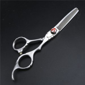 Huisdier schaar 6.0 inch zilver met hoogwaardige rode schroeven Comfortabel en te gebruiken Sharp cut te creëren styling tools schaar