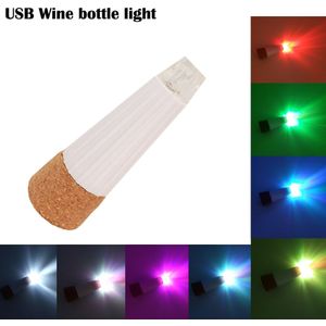 YB Yiba LED Wijnfles nachtlampje Magic Kurk Vormige USB Oplaadbare kurk cap lamp creatieve romantische wit