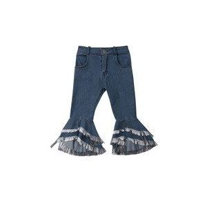 2-7Y Mode Kinderen Meisje Kwastje Lange Jeans Denim Flared Broek Bell-Bottom Broek Meisjes Kleding