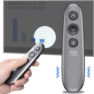 Draadloze Presenter Benadrukken Vergroten Led Lcd Mac Digitale Pointer Air Muis Usb Oplaadbare Powerpoint Presentatie Clicker