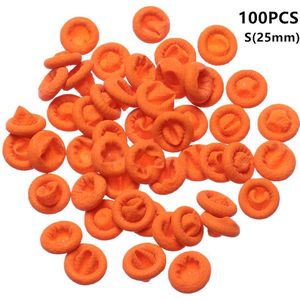 100 Stuks Herbruikbare Oranje Vinger Babybedjes Natuurlijke Rubber Latex Antislip Vinger Cover Vingertop Protector Industrie Handschoenen Nail Art tool