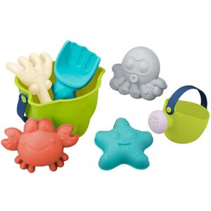 Kinderen Strand Speelgoed Set Kinderen Zomer Siliconen Schop Tool Kit Zand Emmer Hark Zandloper Zandbak Set