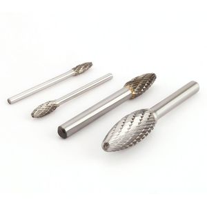 Torch Shape Roterende Bestand Houtsnijwerk Tool 1 Pcs Frees Tungsten Staal Carbide Slijpen Hoofd H-Type Roterende boor Sterven Grind