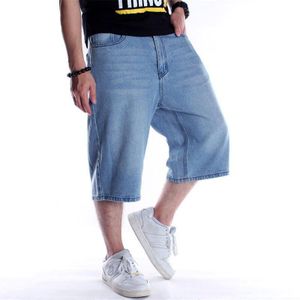Denim Shorts Modis Hip Hop Jeans Mannen Trend Shorts Losse Cropped Broek Grote Maat 30-46 Licht blauw Shorts Biker Jeans