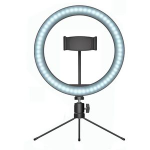 Led Ring Licht Met Statief Dimbare Desktop 3 Modes Licht Invullen Telefoon Houder Voor Live Make Selfie Fotografie