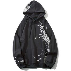 Herfst Japanse Grafische Harajuku Hoodie Mannen Fleece Hip Hop Print Streetwear Sweatshirts Oversized Hoodies Vrouwen Katoen Tops