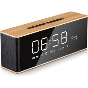 Bluetooth Speaker Digitale Wekker Led Display Moderne Draadloze Call Snooze Functie Tafel Klok Radio Spiegel Display