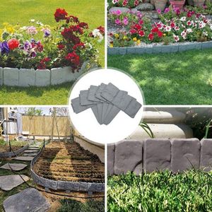 10 Pcs Imitatie Steen Hek Tuin Plastic Hek Pp Opvouwbare Splicing Hek Tuin Tuinieren Gras Hek