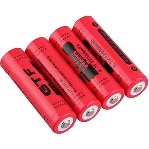 Gtf 3.7V 12000 Mah 18650 Batterij Led Zaklamp Fakkel Batterijen Li-Ion Oplaadbare Batterijen Draagbare Led Powerbank Celular