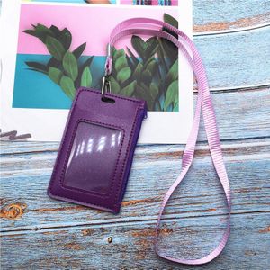 Kaarthouder Neck Strap Met Lanyard Badge Houder Personeel Portemonnee Case Credit Card Wallet Stationaire Kantoorbenodigdheden