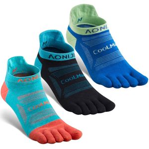 3 Pairs Sportsokken Atletische Vijf Teen Sokken Fitness Sokken Anti-Slip Teen Sokken Outdoor Ademend Snelle Droge Sokken slijtvaste