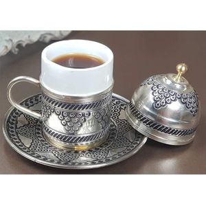 (12 Kleuren) koper Turkse Marokkaanse Griekse Koffie Espresso Kop En Schotel-Vintage Voor Serveren En Drinken 2.2 Oz Kleine Mok