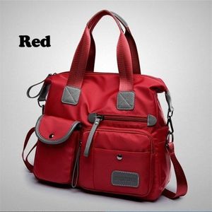 Womens Dames Multi-Pocket Waterdichte Nylon Cross Body Reistas Effen Kleur Reizen Handtas Dame Grote Schoudertas Camping tassen