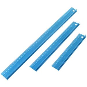 20/30/45 Cm Blauw Professionele Aluminium Rechte Heerser Beschermende Schaal Meten Ingenieurs Tekening Tool Heersers 3 maten C26