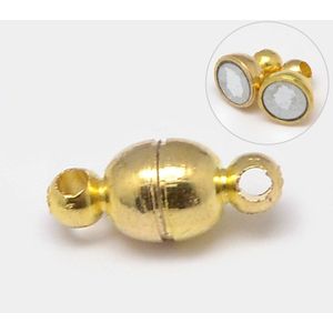 100Sets Nikkel Gratis Messing Magnetische Sluitingen Oval Sieraden Bevindingen Platina Gouden Antieke Bronzen Gunmetal 11X5 Mm, gat: 1 Mm