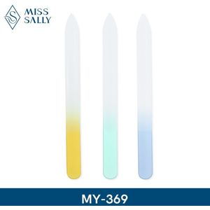 Miss Sally 3Pcs Crystal Glass Nail File Met Case Professionele Polijsten Manicure Art Tool Salon Beauty Nail Art Schuren gereedschap