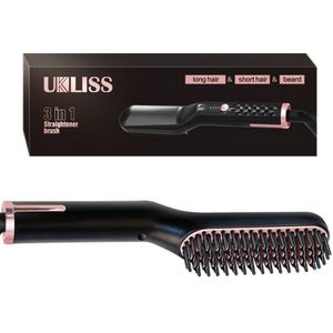 Mannen Baard Stijltang Verwarming Kam Stijltang Borstel Mutifunctional Haar Kam Smoothing Ijzer Haar Rechttrekken Borstel